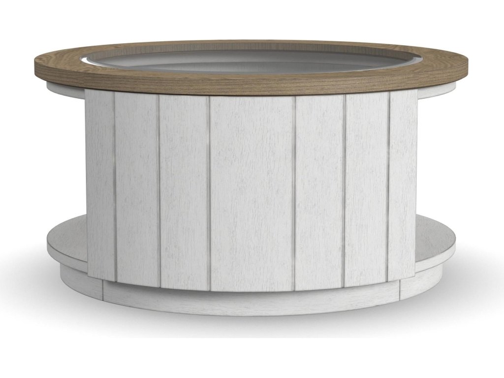 Melody White Round Coffee Table with Casters - image 3