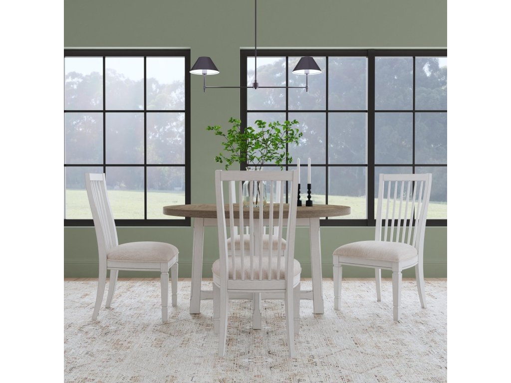 Melody White Round Dining Table - image 4