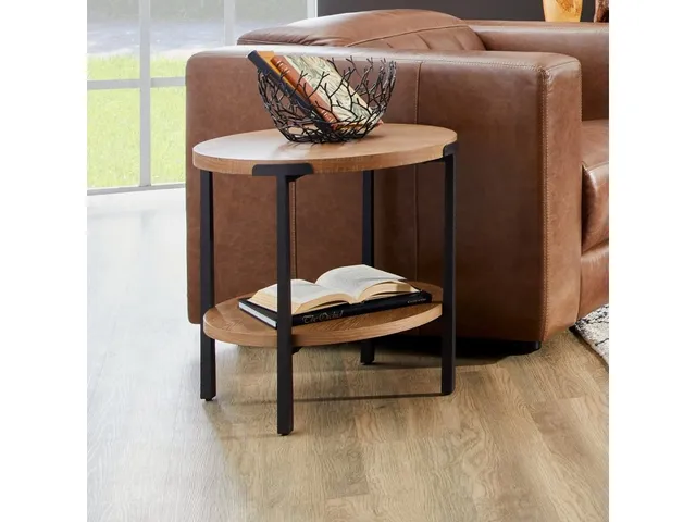 Millwork Brown Round End Table - Alternative View