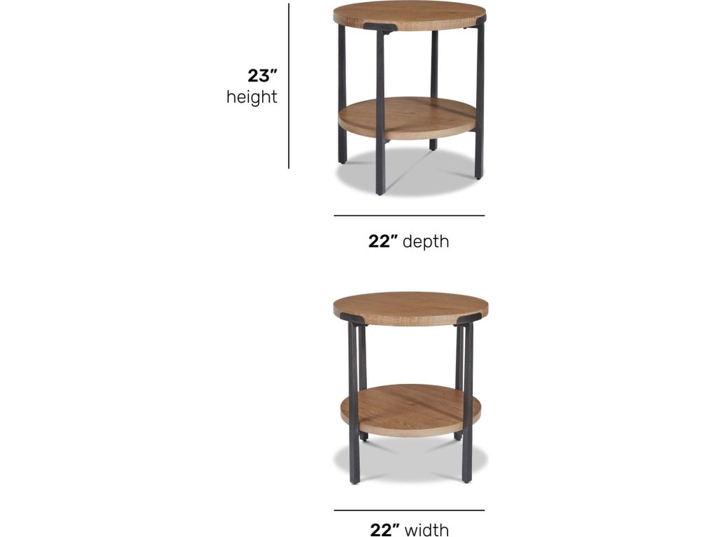 Millwork Brown Round End Table - image 3