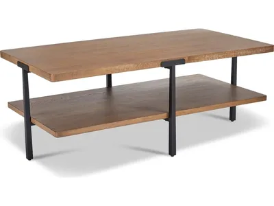 Millwork Brown Rectangular Coffee Table