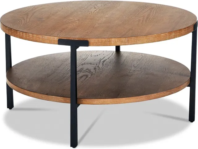 Millwork Brown Round Coffee Table