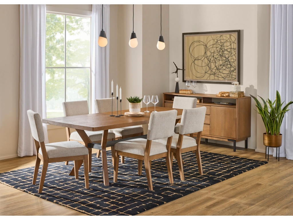 Millwork Brown Rectangular Dining Table - image 9