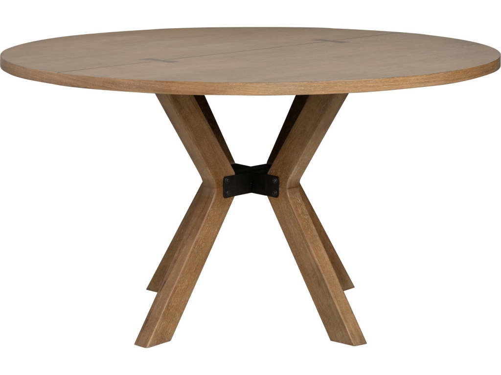 Millwork Brown Round Dining Table - image 2