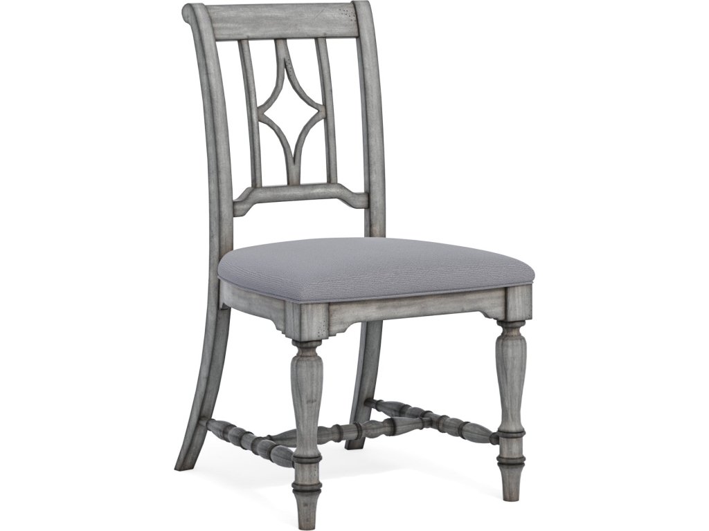 Plymouth Gray Pair of Armless Dining Chairs - main image
