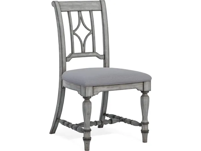 Plymouth Gray Pair of Armless Dining Chairs