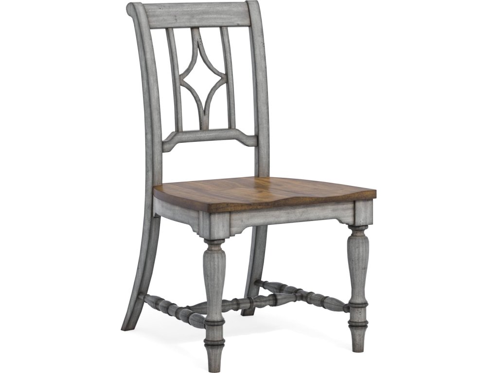 Plymouth Gray Pair of Armless Dining Chairs - main image