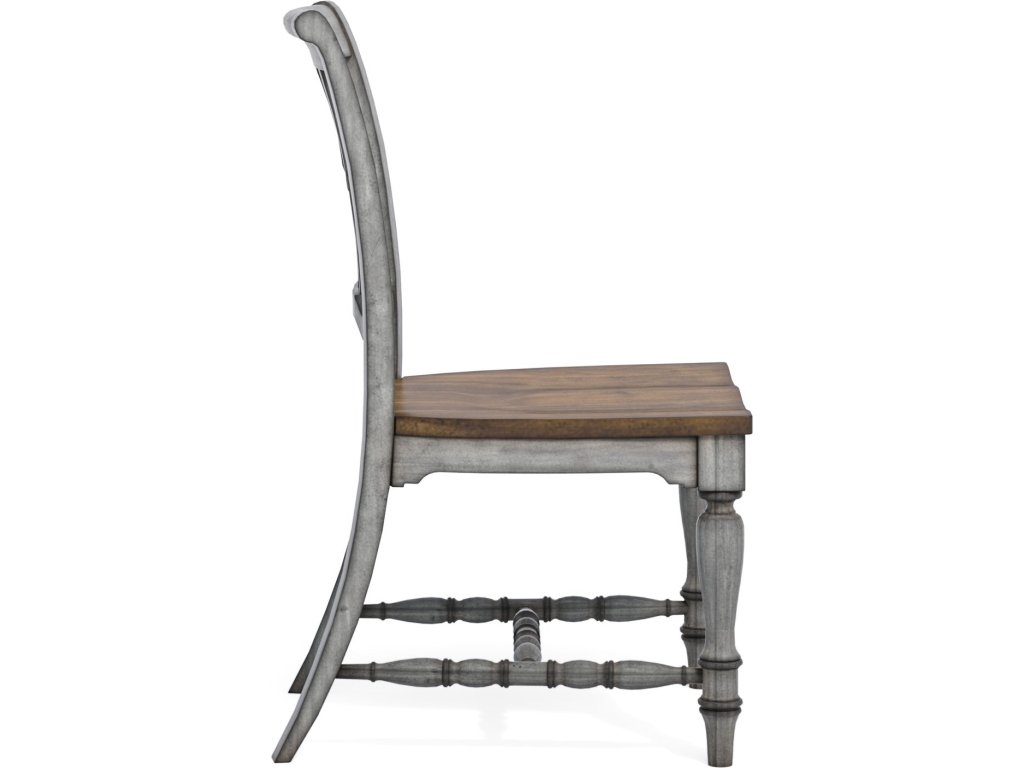 Plymouth Gray Pair of Armless Dining Chairs - image 3