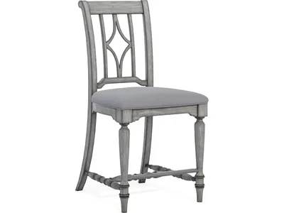 Plymouth Gray Pair of Armless Dining Chairs