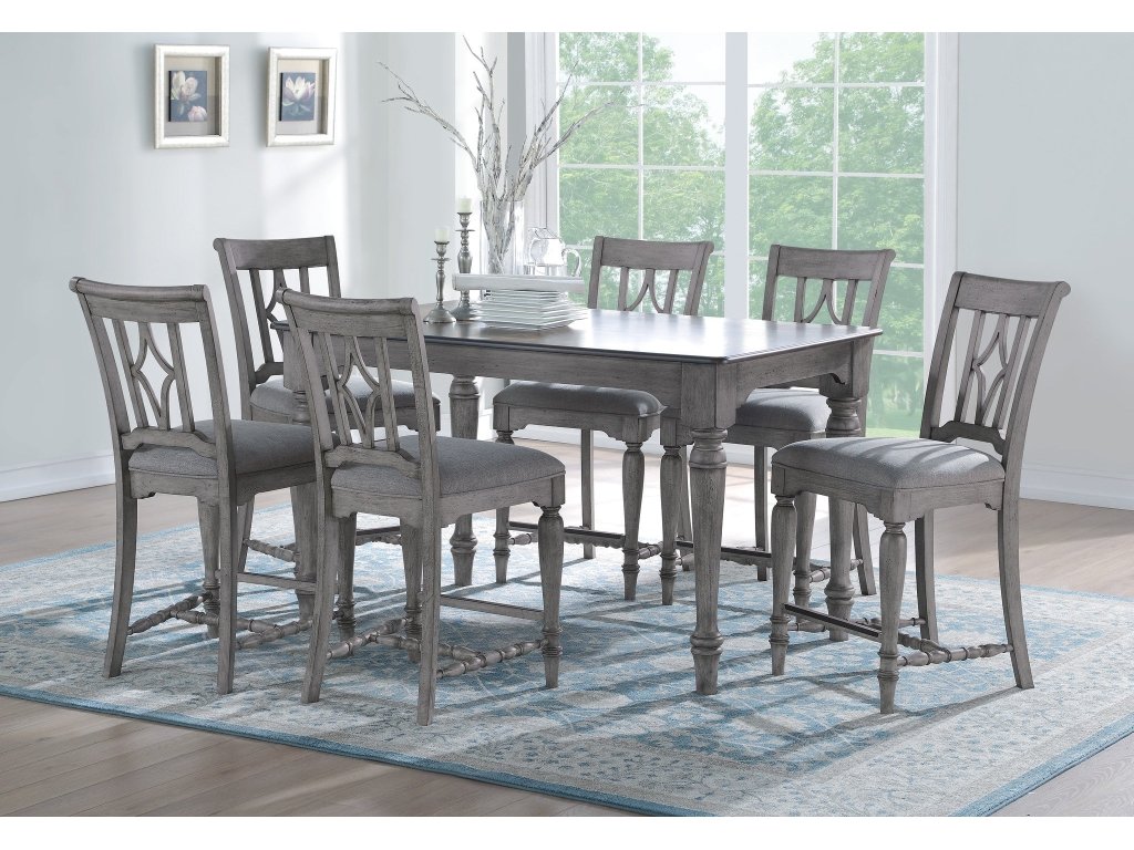 Plymouth Gray Pair of Armless Dining Chairs - image 4