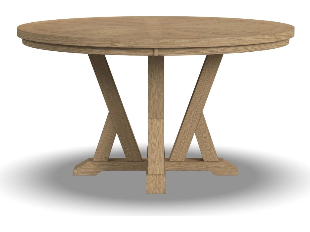 Lattice Brown Round Dining Table - image 2