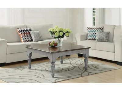 Plymouth Gray Square Coffee Table - Alternative View