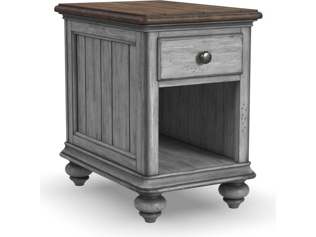 Plymouth Gray Chairside Table - main image