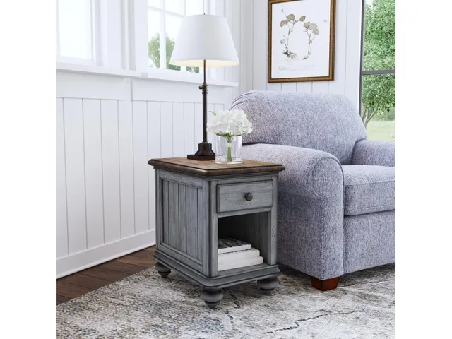 Plymouth Gray Chairside Table - Alternative View