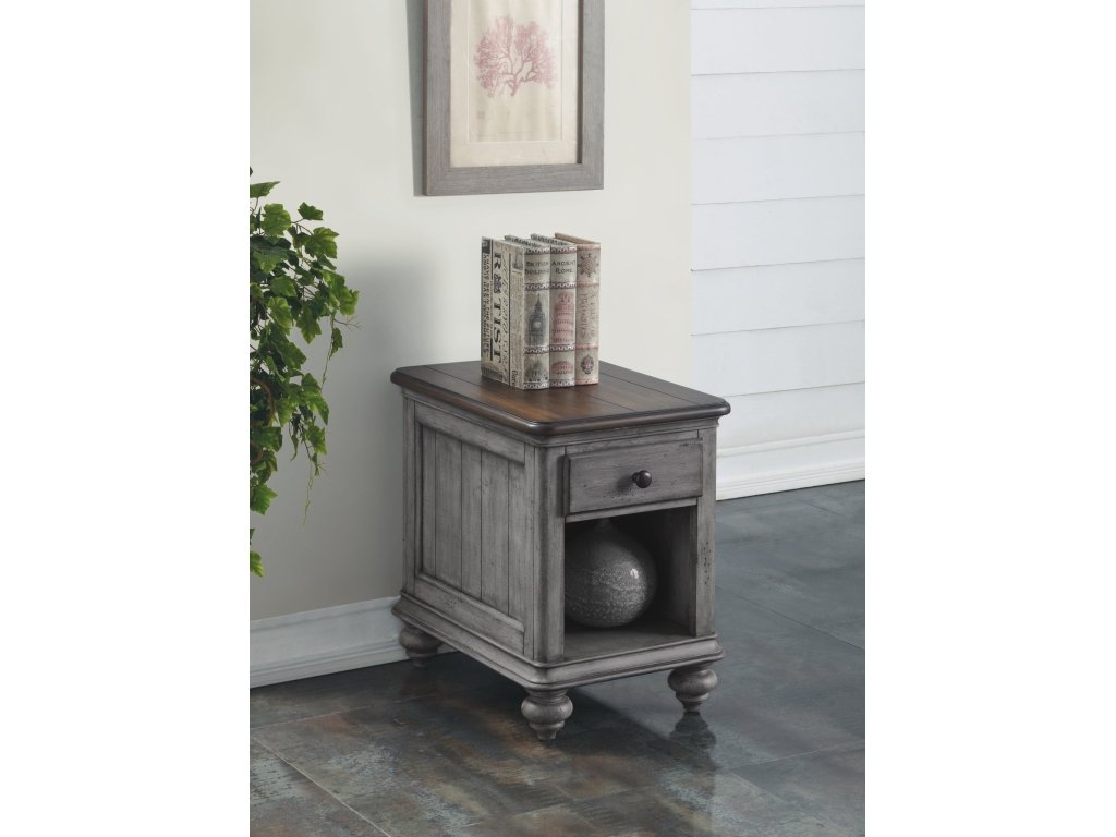 Plymouth Gray Chairside Table - image 4