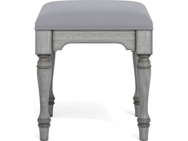 Plymouth Gray Ottoman - Alternative View