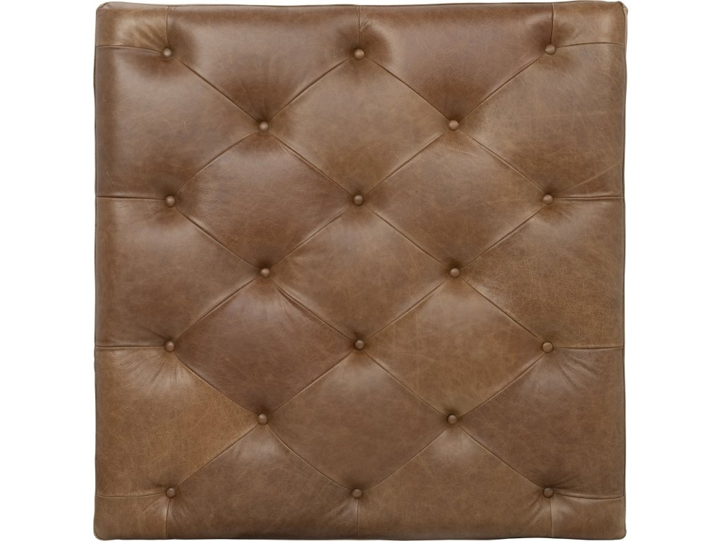 Hamilton Chestnut Square Upholstered Ottoman - image 4