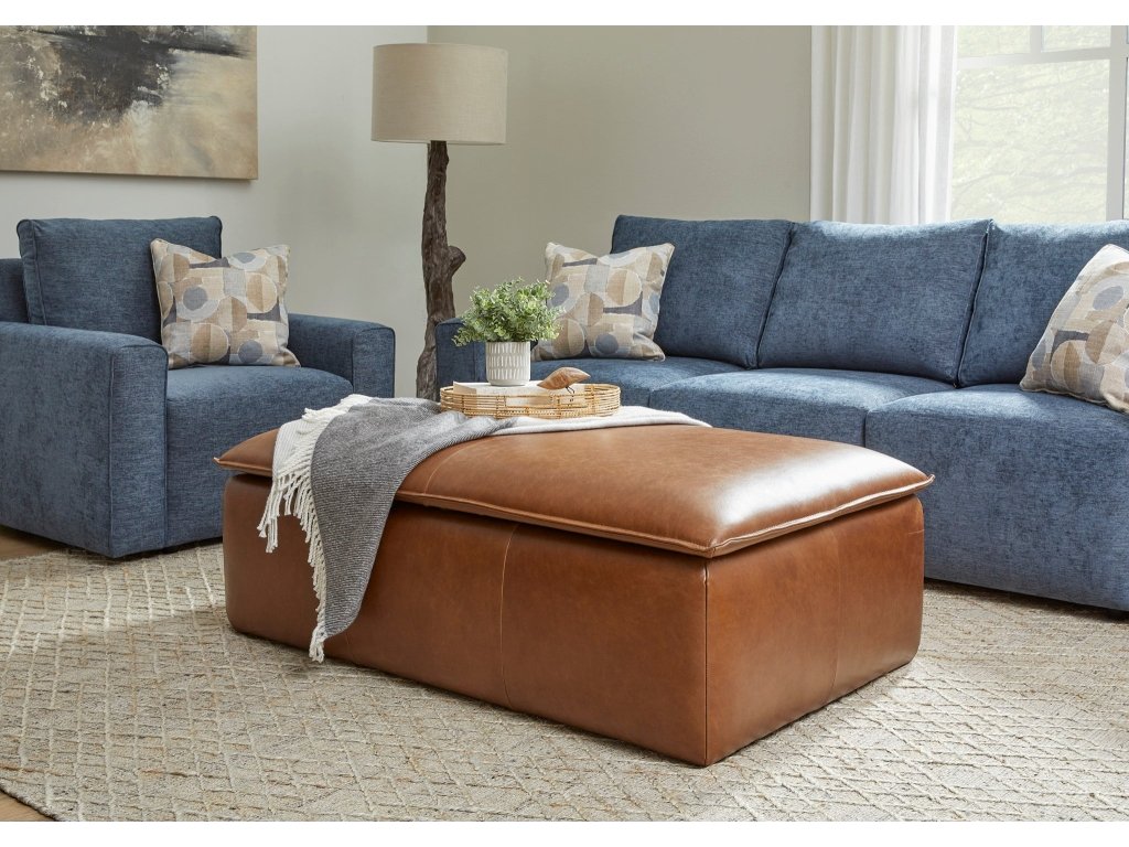Crawford Chestnut Rectangular Storage Ottoman - image 1