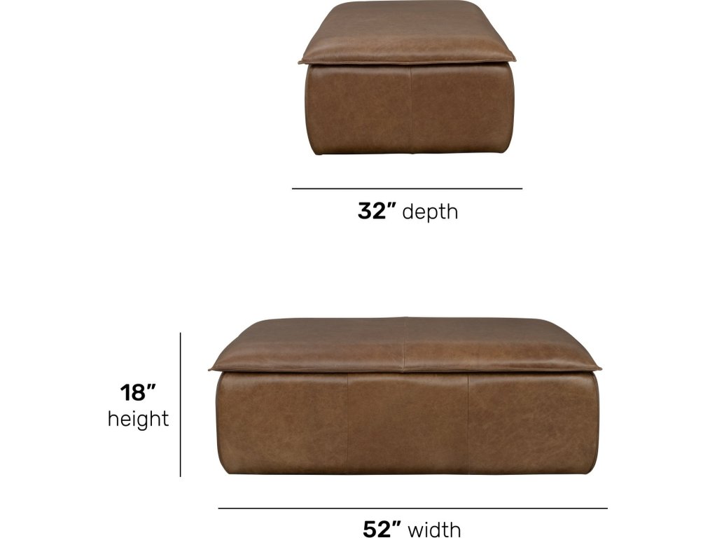 Crawford Chestnut Rectangular Storage Ottoman - image 4