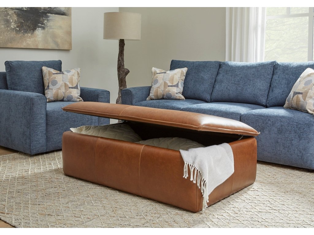 Crawford Chestnut Rectangular Storage Ottoman - image 5