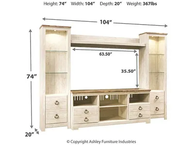 Willowton 4-Piece Entertainment Center