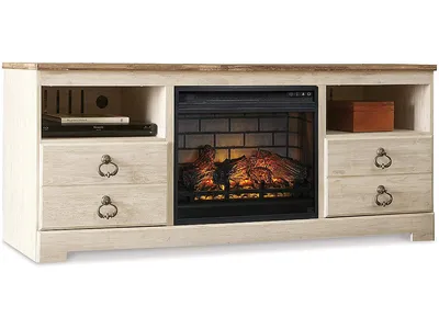 Willowton 64" TV Stand with Electric Fireplace