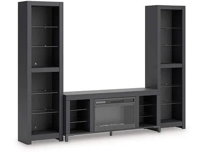 Cayberry 3-Piece Entertainment Center with Electric Fireplace