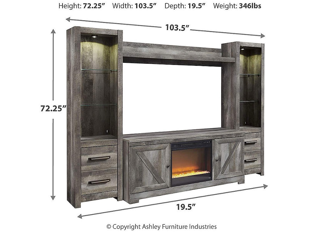 Wynnlow 4-Piece Entertainment Center with Electric Fireplace - image 3