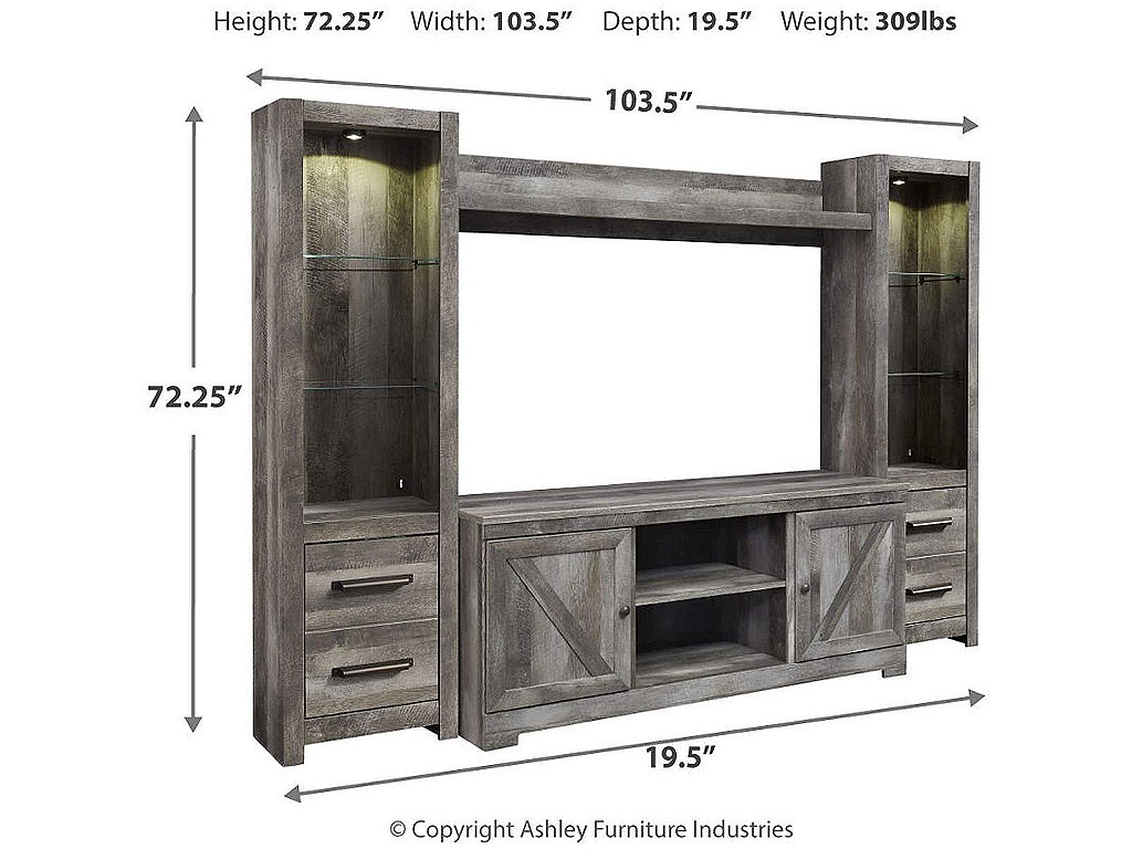Wynnlow 4-Piece Entertainment Center - image 3