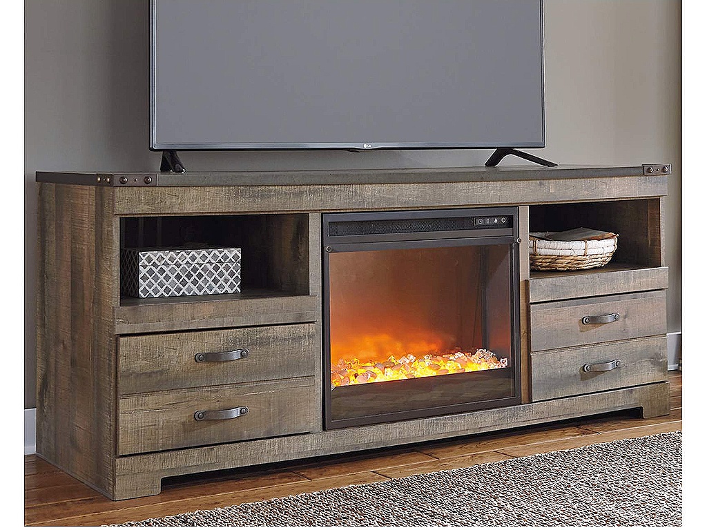 Trinell 63" TV Stand with Electric Fireplace - image 1