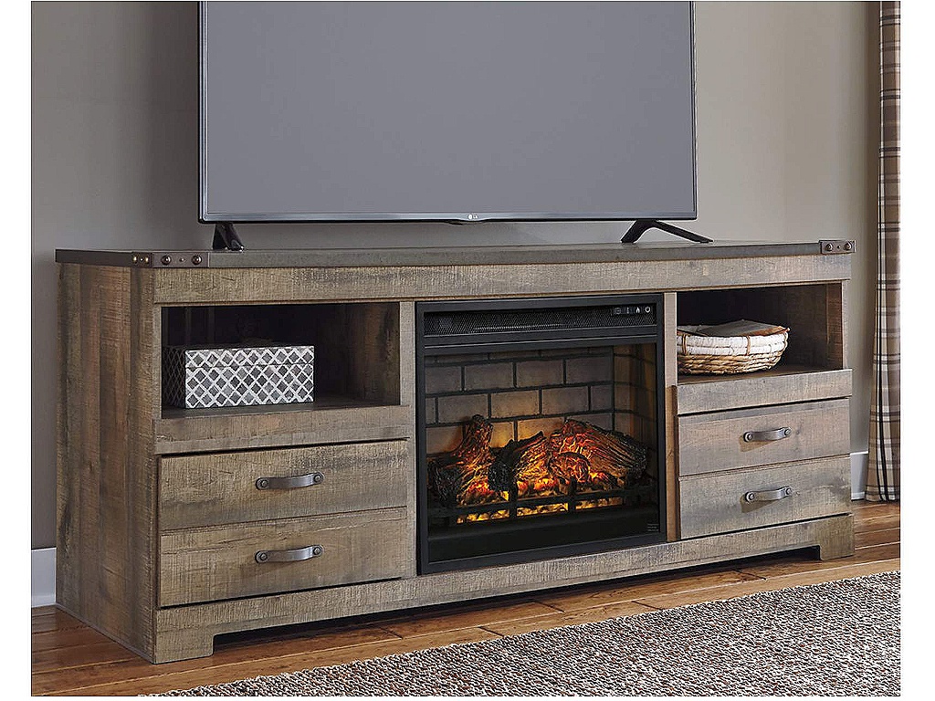 Trinell 63" TV Stand with Electric Fireplace - image 1