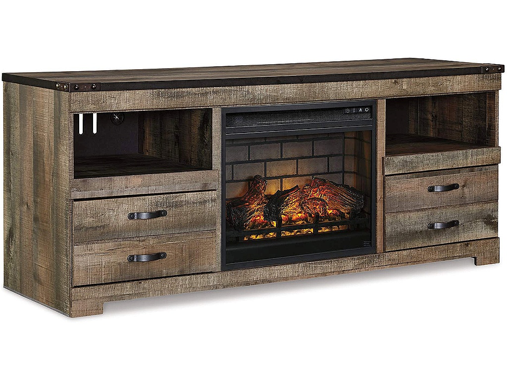 Trinell 63" TV Stand with Electric Fireplace - main image