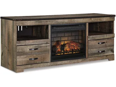 Trinell 63" TV Stand with Electric Fireplace