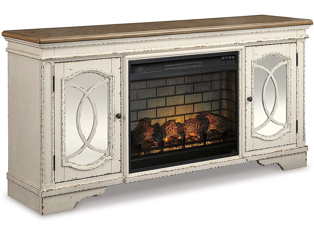 Realyn 74" TV Stand with Electric Fireplace - main image