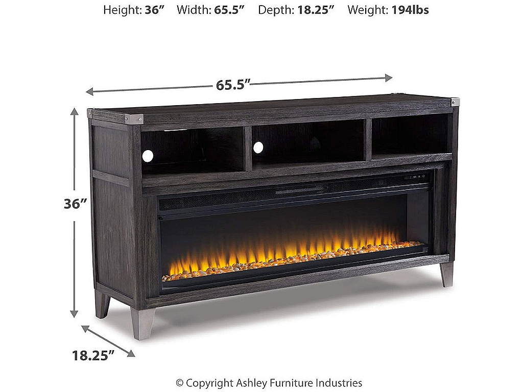 Todoe 65" TV Stand with Electric Fireplace - image 3