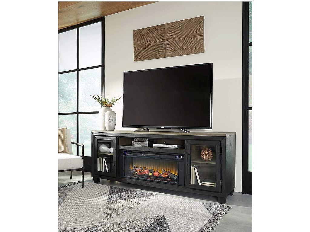 Foyland 83" TV Stand with Electric Fireplace - image 1