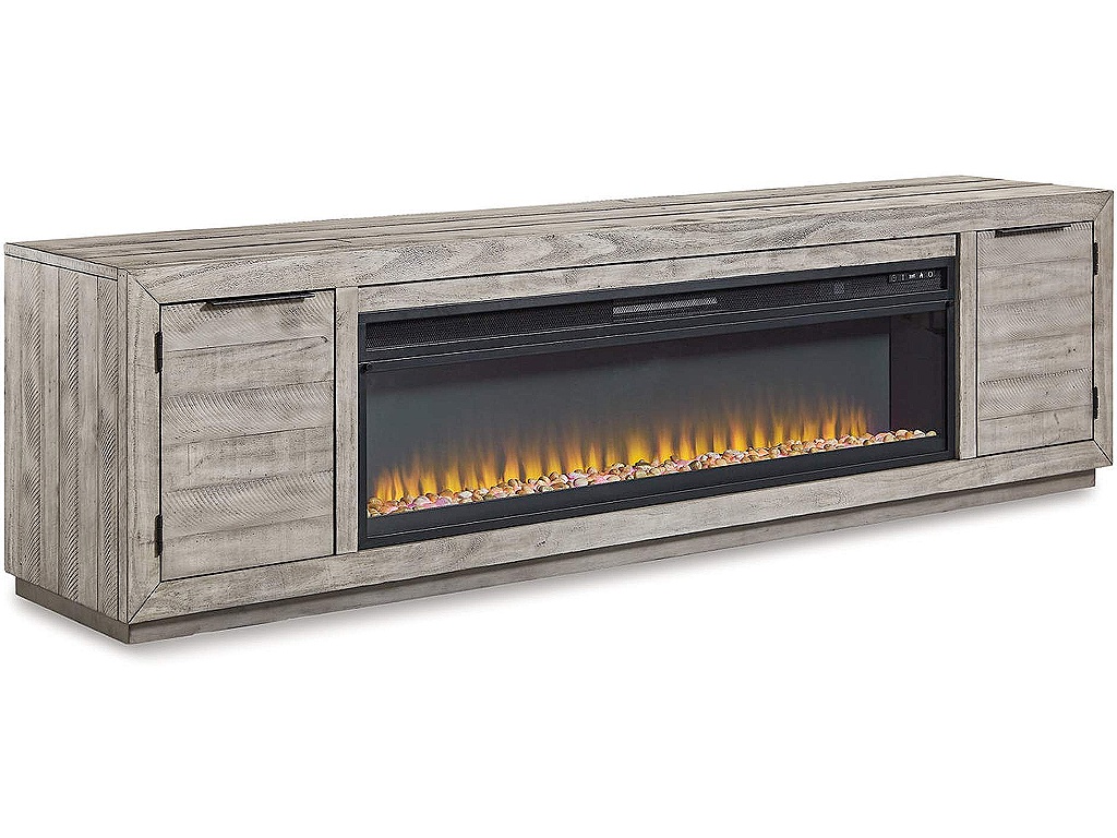 Naydell 92" TV Stand with Electric Fireplace - main image