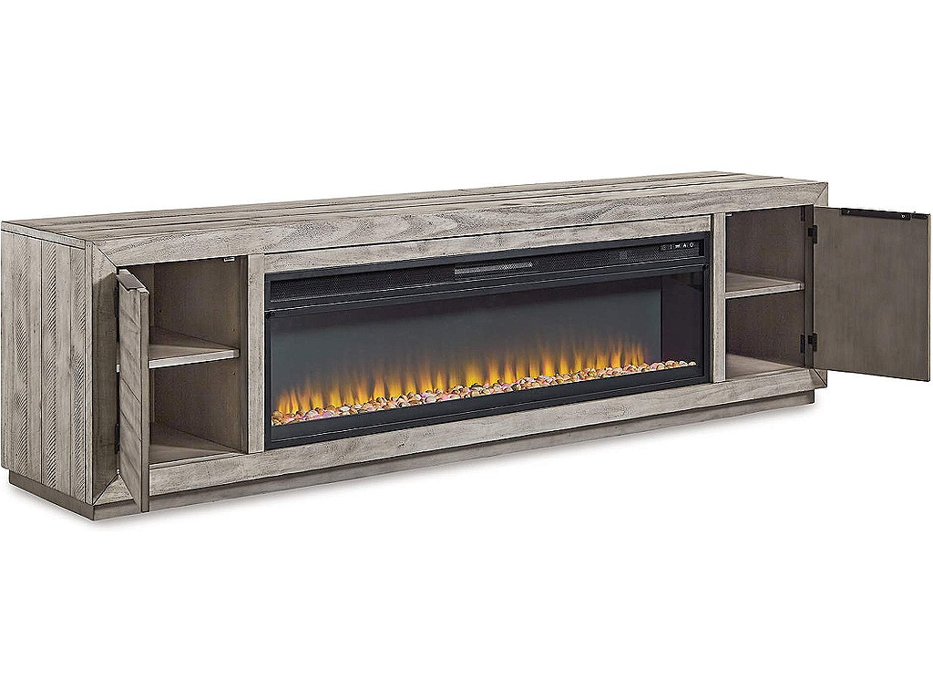 Naydell 92" TV Stand with Electric Fireplace - image 2