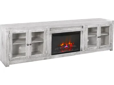 97" Fireplace Console W/ 4 Doors