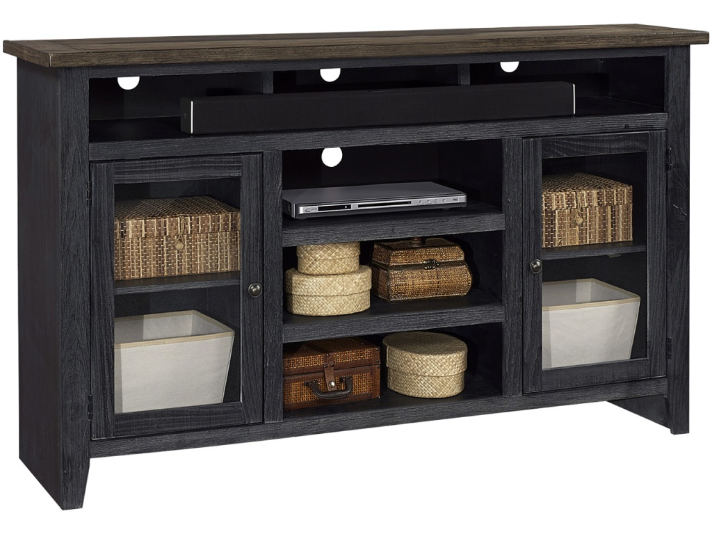 65" Highboy Console W/ 2 Doors - image 2