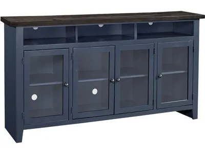 74" Highboy Console W/ 4 Doors