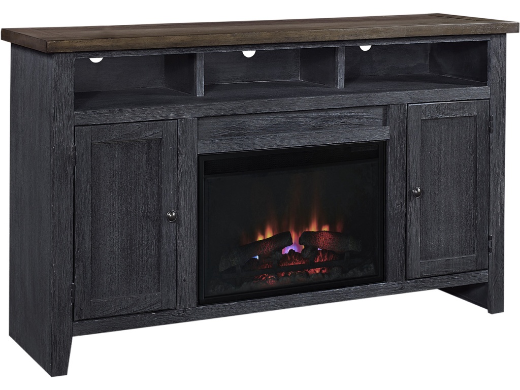 65" Fireplace Console W/ 2 Doors - main image