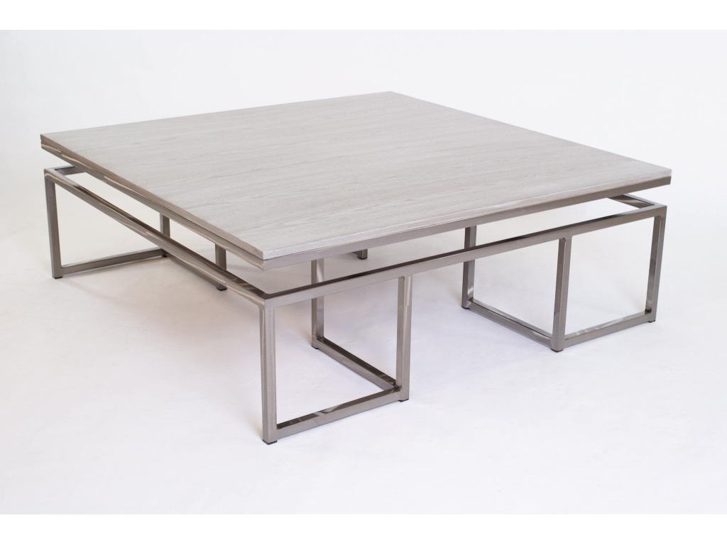Calgary Large Sq Cocktail/Wood Top - image 6