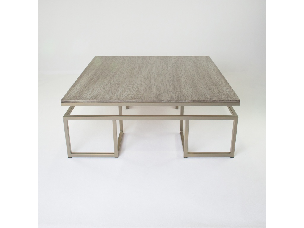 Calgary Large Sq Cocktail/Wood Top - image 8