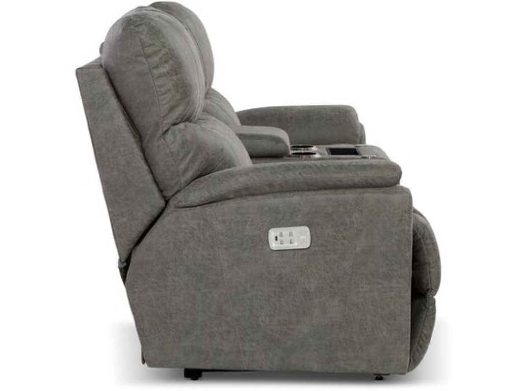 Trouper Power Reclining Loveseat w/ Headrest, Lumbar & Console - image 4