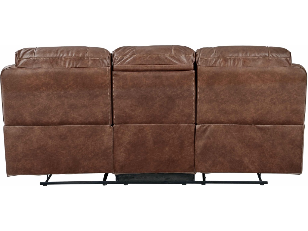 PRI Dual Recliner Sofa with Dropdown Charging Console in Mesquite Brown - image 4