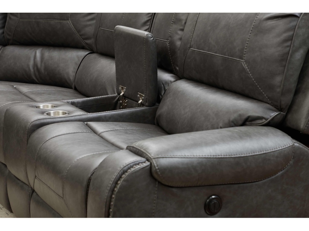 PRI 3 PC Glider Recliner Sectional in Oxford Steel - image 4