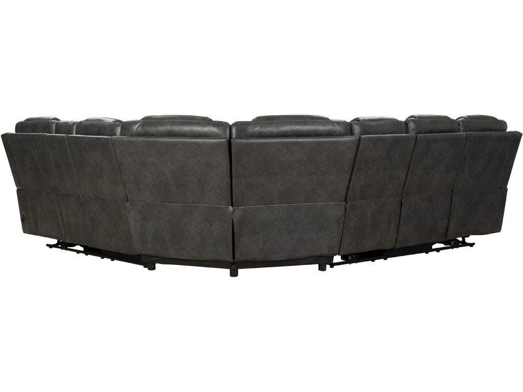 PRI 6 PC Contemporary Sectional Recliner w/ 2 Recliners in Outlaw Steel - image 2