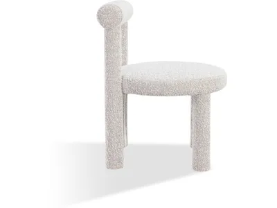 Addison Modern Dining Chair in Cotton Ball Boucle - Alternative View