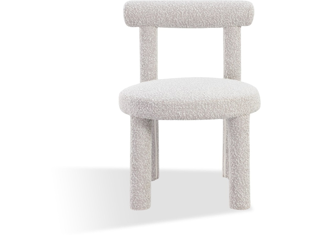 Addison Modern Dining Chair in Cotton Ball Boucle - image 2